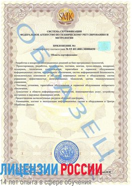Образец сертификата соответствия (приложение) Ногинск Сертификат ISO 27001